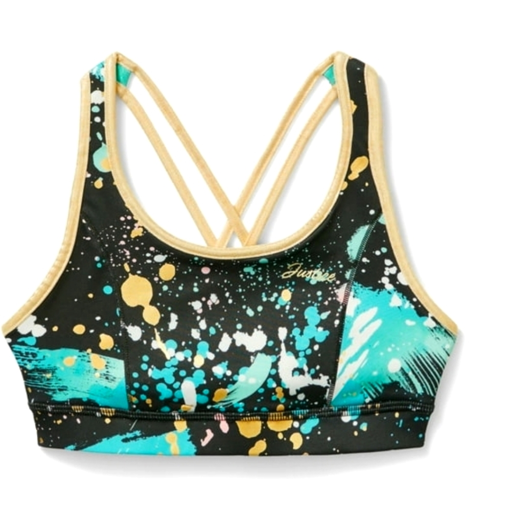 Justice Girls Reversible Sports Bra, Size L